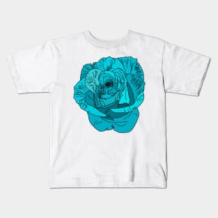 Turquoise rose Kids T-Shirt